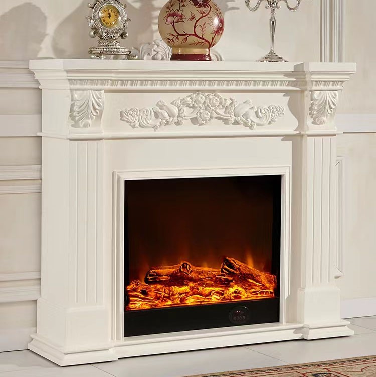 Elektr kamin va televizor devoriga o'rnatilgan